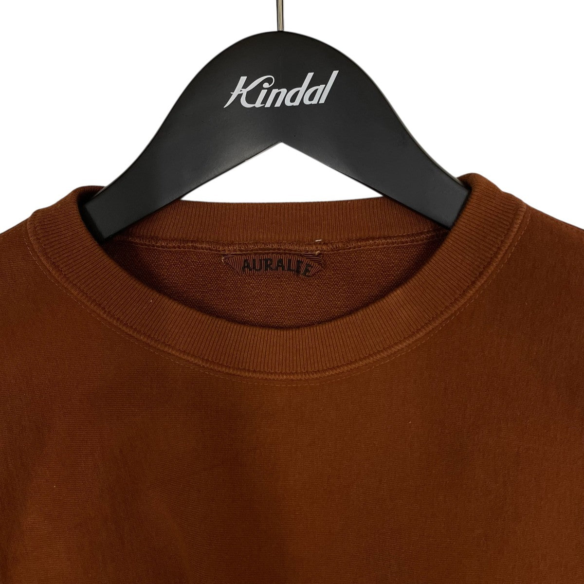 [美品]AURALEE オーラリー 長袖Tシャツ ブラウン 5(XL)サイズ AURALEE(オーラリー) super milled sweat cut offロングスリーブ