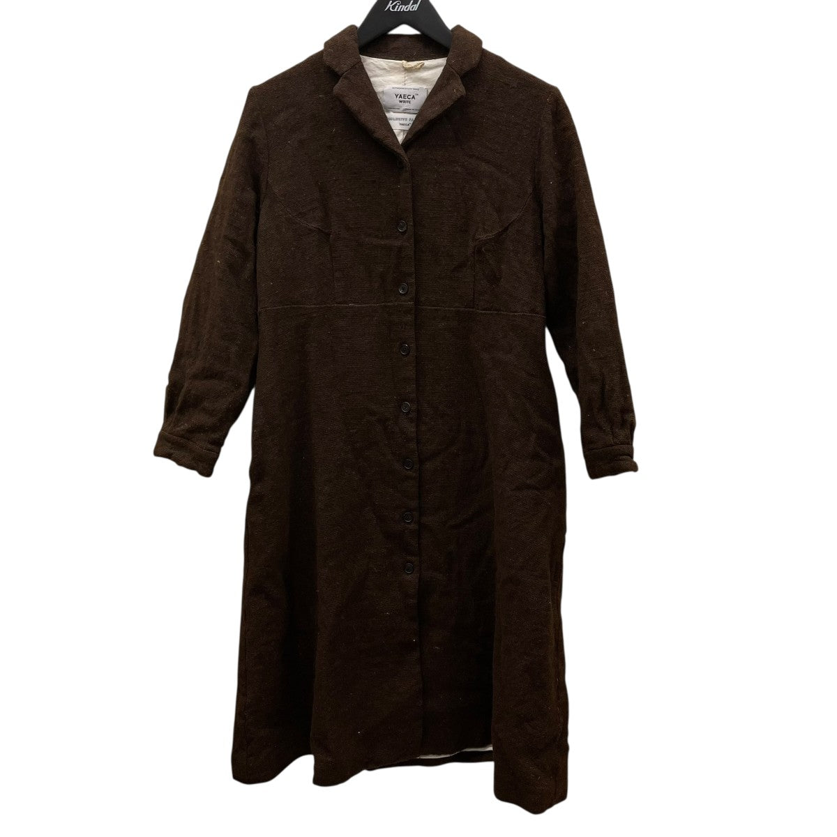 YAECA(ヤエカ) ウールリネンコート98554 98554 ブラウン サイズ S