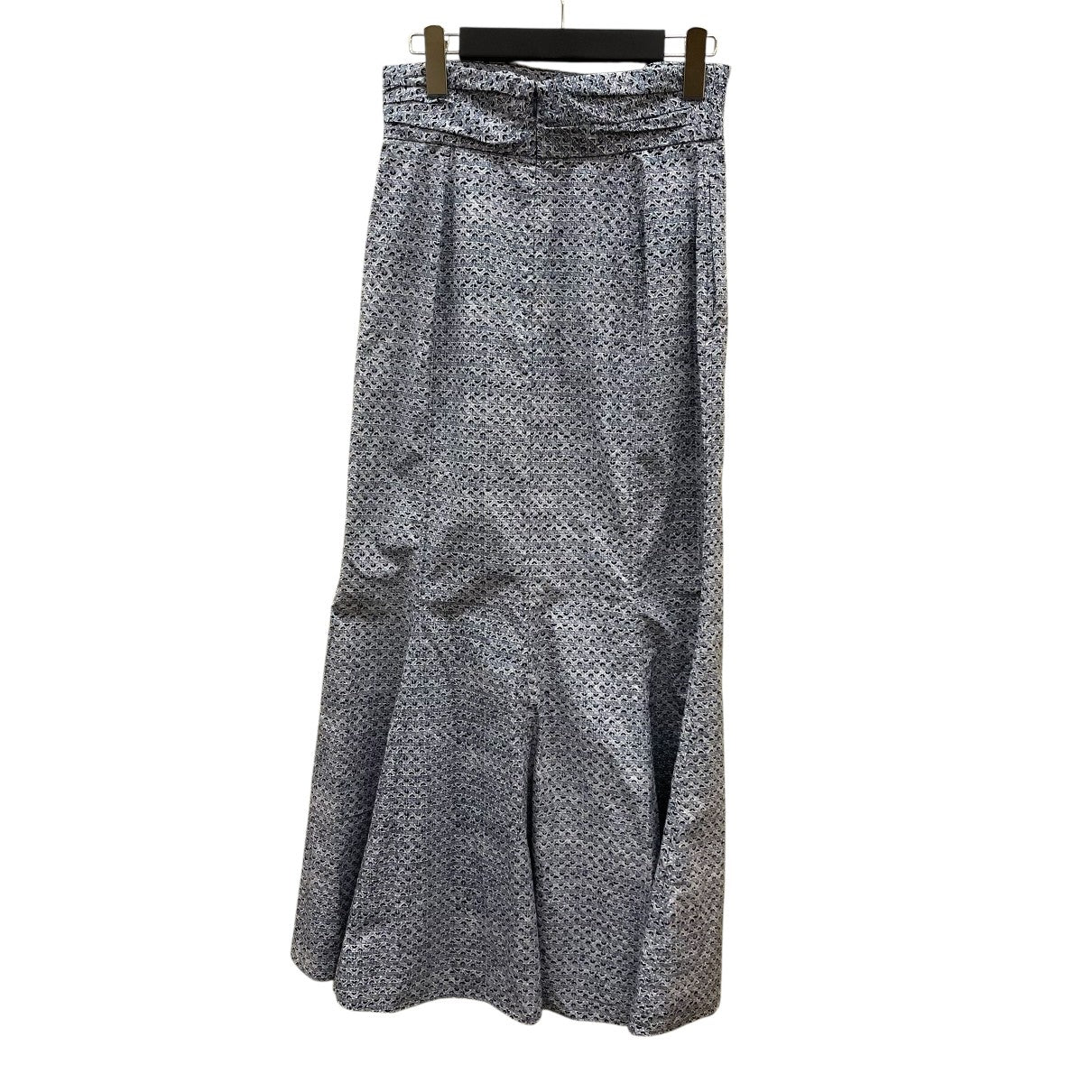マメ　mame kurogouchi スカート　板締め Mame Kurogouchi Floral Jacquard Back Drape Skirt - Altamira
