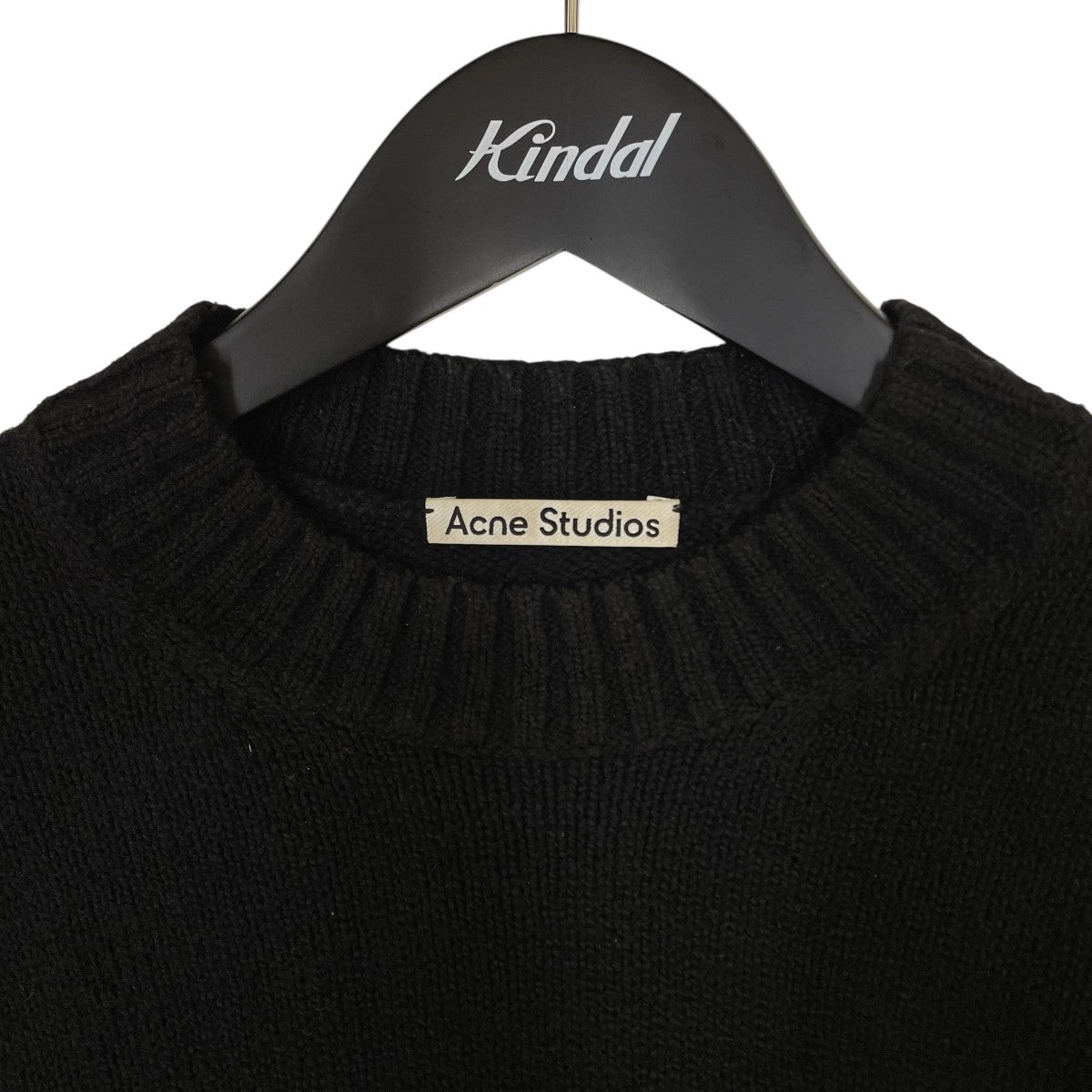 acne studios ベロアニット ACNE STUDIOS(アクネストゥディオズ) Black Cotton Crewneck