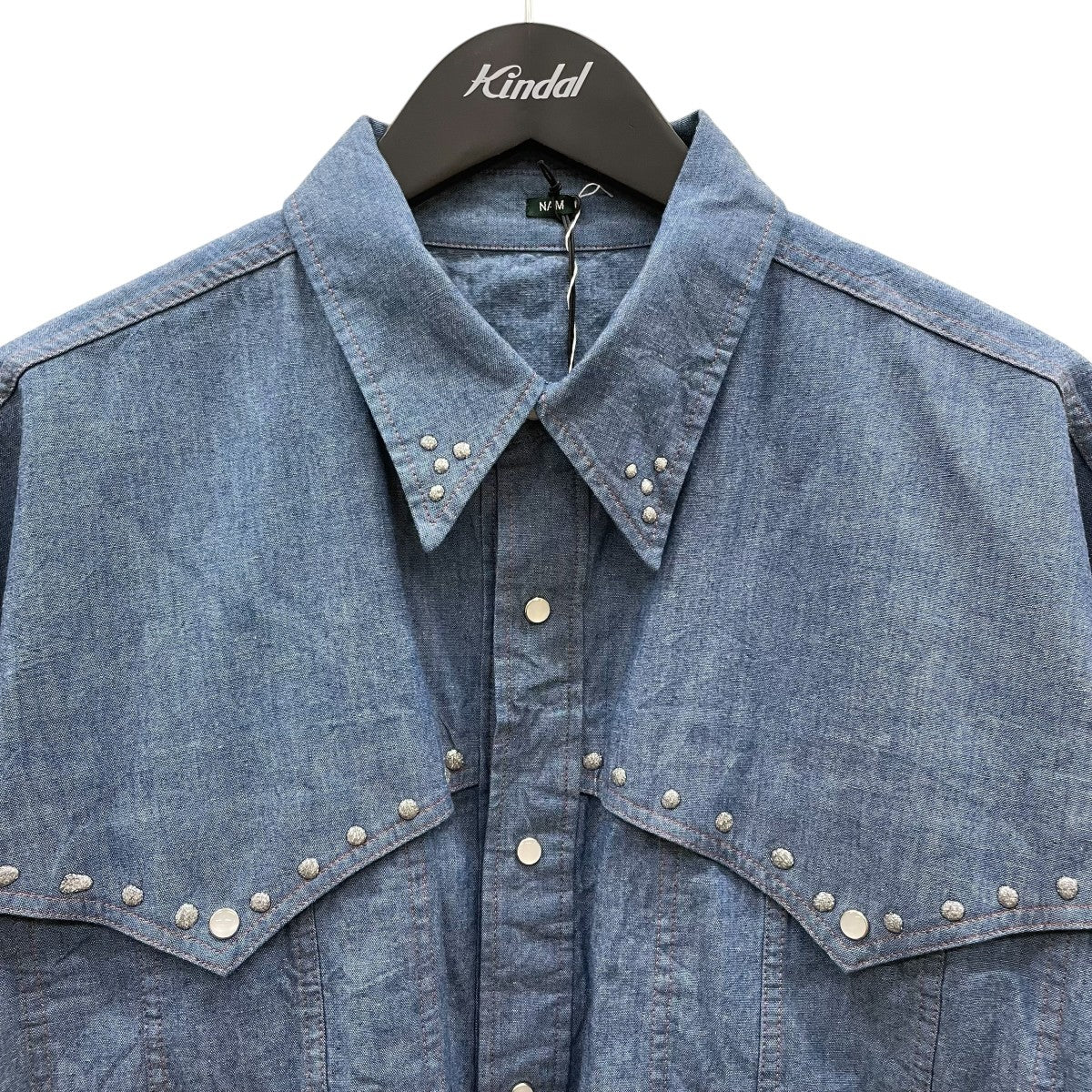 NAM BELLOWS DUNGAREE SHIRT - GEL STUDS長袖シャツ 古着・中古-3枚目のアイテム画像