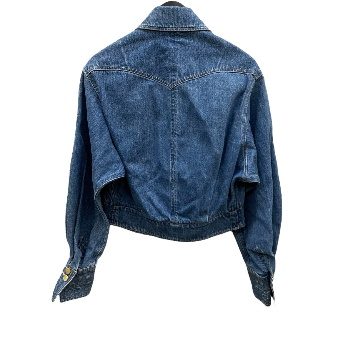 mame kurogouchi Floral Embossed Short Denim Jacketエンボス加工デニムジャケットMM24SS JK022 古着・中古-2枚目のアイテム画像