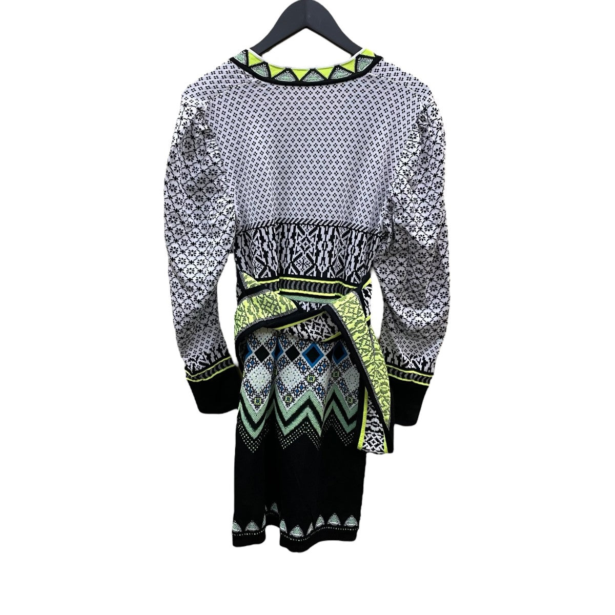 mame kurogouchi Fair Isle Knitted DressニットドレスMM22FW-KN027 古着・中古-2枚目のアイテム画像