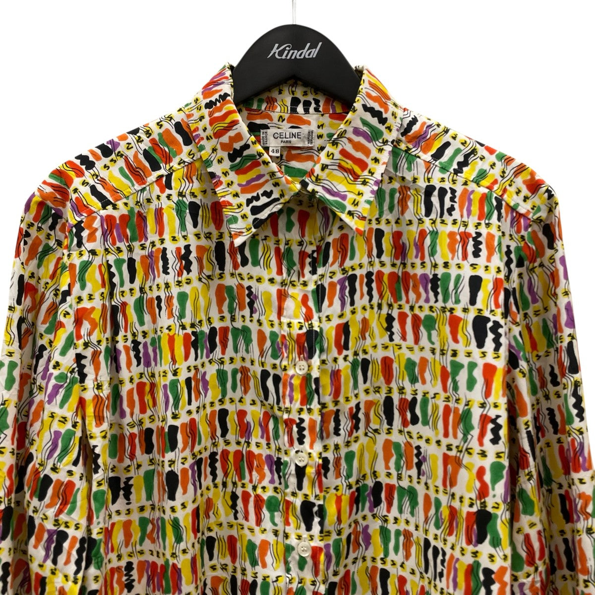 【美品】CELINE セリーヌ リネン シルク シャツ フィービー期 フランス製 美品】CELINE セリーヌ リネン シルク シャツ フィービー期