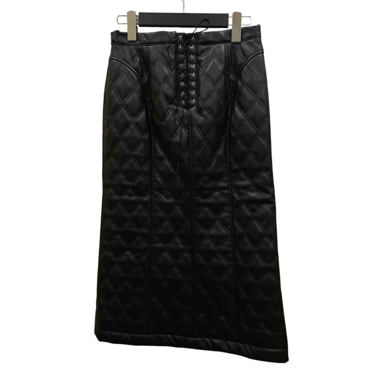 FETICO FAUX-LEATHER QUILTED SKIRTロングスカートFTC244 0502 古着・中古-2枚目のアイテム画像