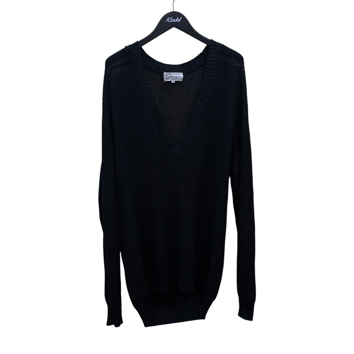 cotton paper chunky v-neck sweaterVネックセーター25080684000410