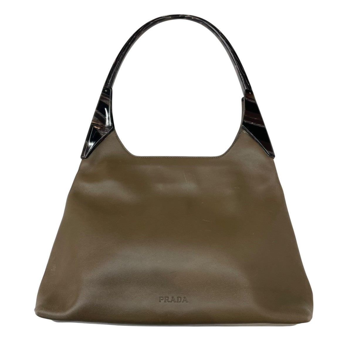 PRADA ダークブラウン レザー ハンドバッグ Prada レザーハンドバッグ | ブラウン | FARFETCH JP