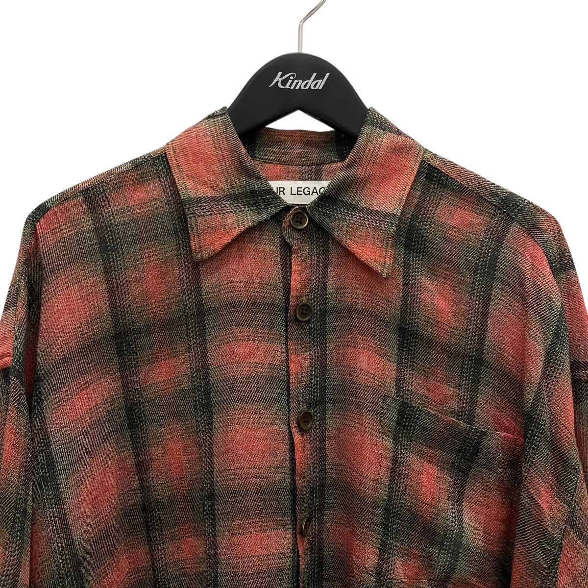 Our Legacy BORROWED SHIRT Big Print長袖シャツ Our Legacy Borrowed Shirt | Big Lumbercheck Print | Canoe Club