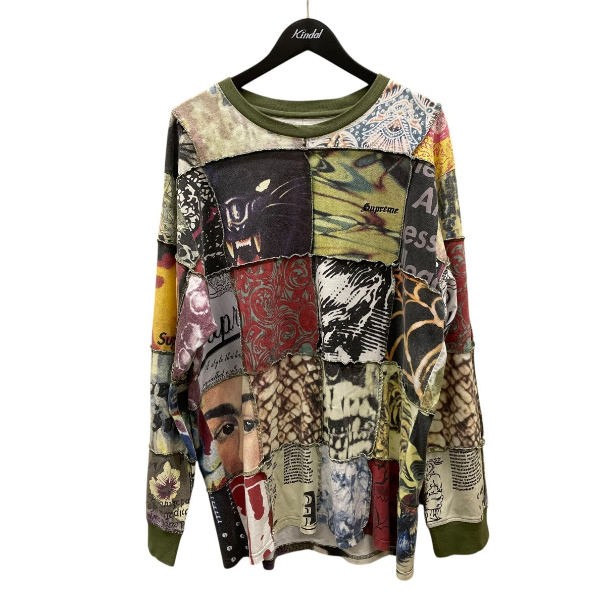 新品未使用Supreme カラフルパターン 長袖カットソー XL Supreme(シュプリーム) Mosaic Pachwork L S Topパッチワーク