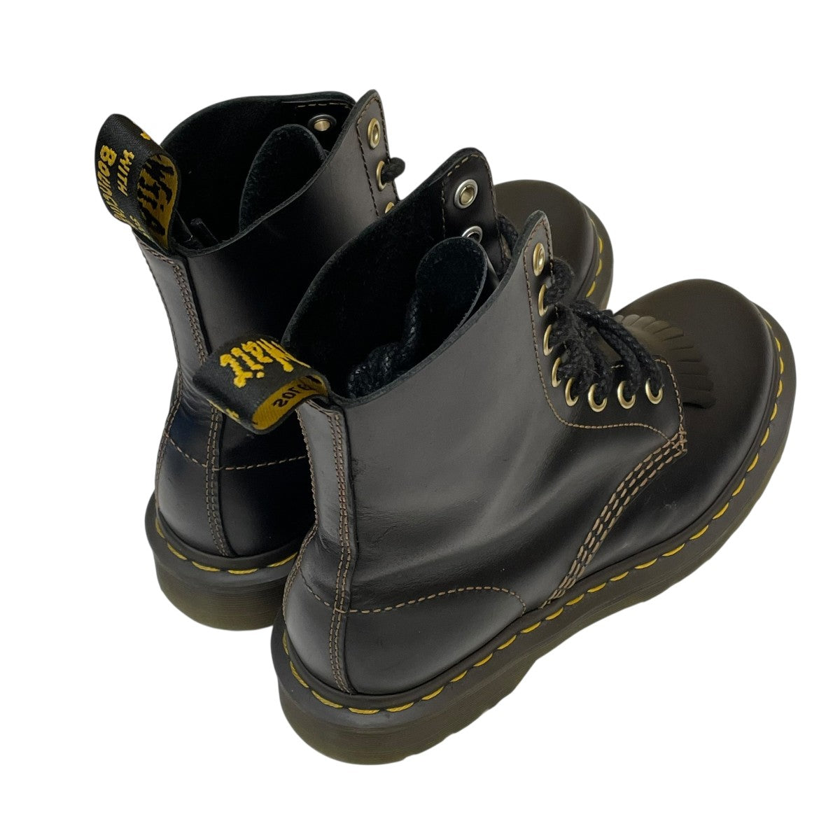 Doctor Martens ブラックレースアップワークブーツ Dr．Martens(ドクターマーチン) パスカル アブルッツォ ブラック