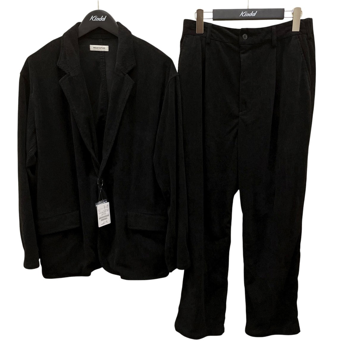 yotsuba コーデュロイ 3ピース セットアップ 黒 yotsuba コーデュロイ 3ピース セットアップ 黒