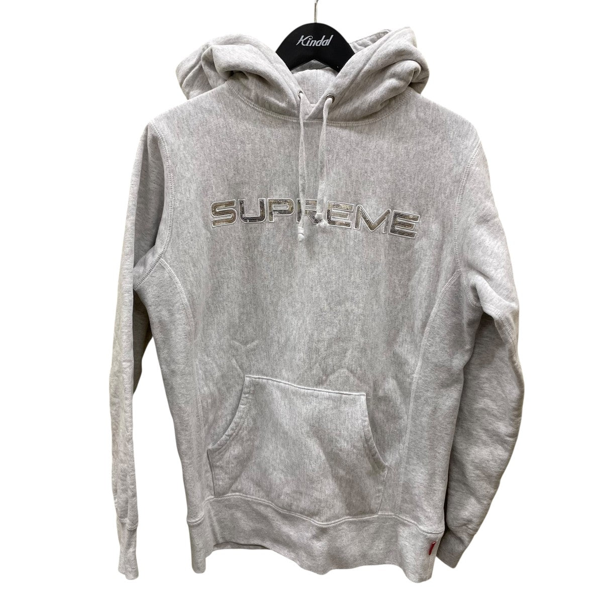 Sequin Logo Hoodedロゴプルオーバーフーディ