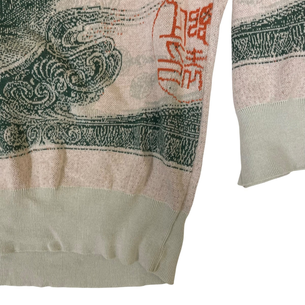 100YEN KNIT総柄薄手ニットS23AW17KNT