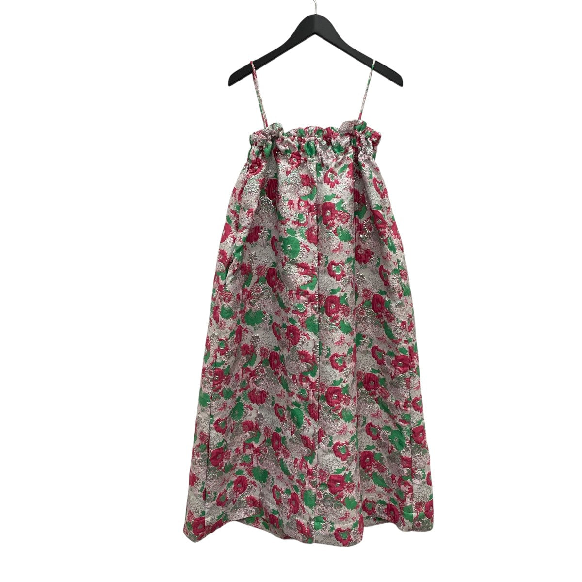 Ganni 3D JACQUARD STRAP DRESSノースリーブワンピース6499 古着・中古-2枚目のアイテム画像