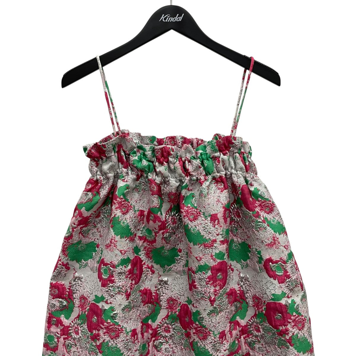 Ganni 3D JACQUARD STRAP DRESSノースリーブワンピース6499 古着・中古-3枚目のアイテム画像