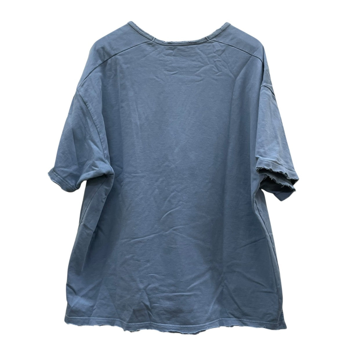 ANCELLM DAMAGE AGING T-SHIRT ダメージエイジングTシャツ切りっぱなし コットン スウェット オーバーサイズTシャツ 半袖TシャツANC CT53 古着・中古-2枚目のアイテム画像