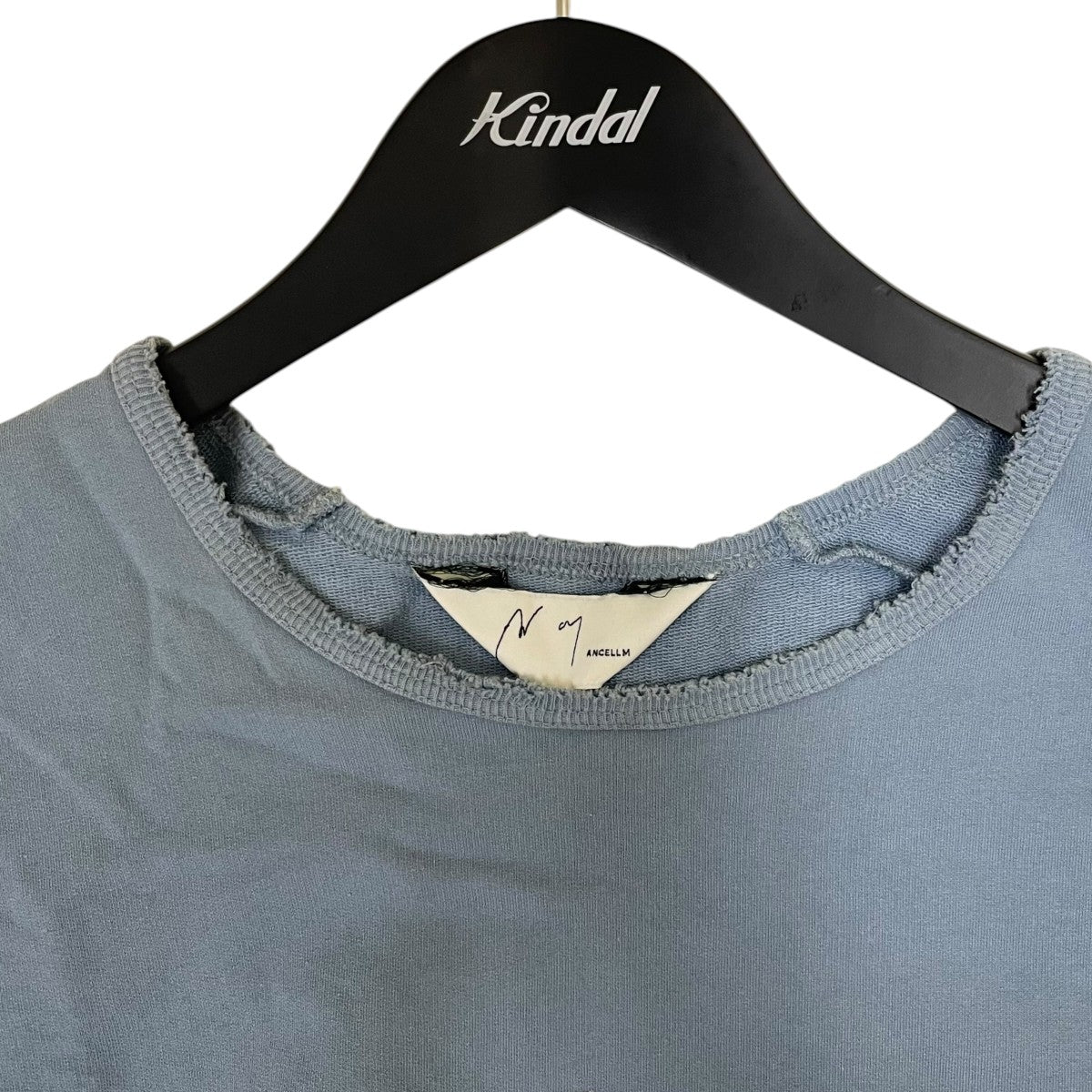ANCELLM DAMAGE AGING T-SHIRT ダメージエイジングTシャツ切りっぱなし コットン スウェット オーバーサイズTシャツ 半袖TシャツANC CT53 古着・中古-3枚目のアイテム画像