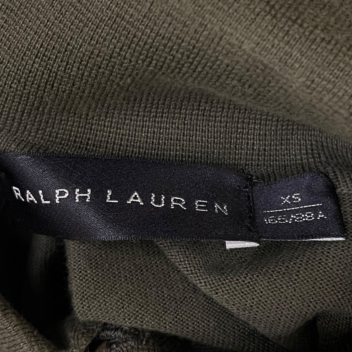 RRL Ralph Lauren オリーブ 長袖ポロシャツ RALPH LAUREN BlackLabel(ラルフ ローレン ブラックレーベル
