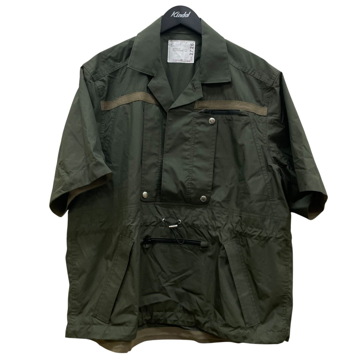 sacai 22SSCotton Weather Shirtコットンウェザーシャツ ミリタリー 半袖シャツ22-02726M 古着・中古-1枚目のアイテム画像