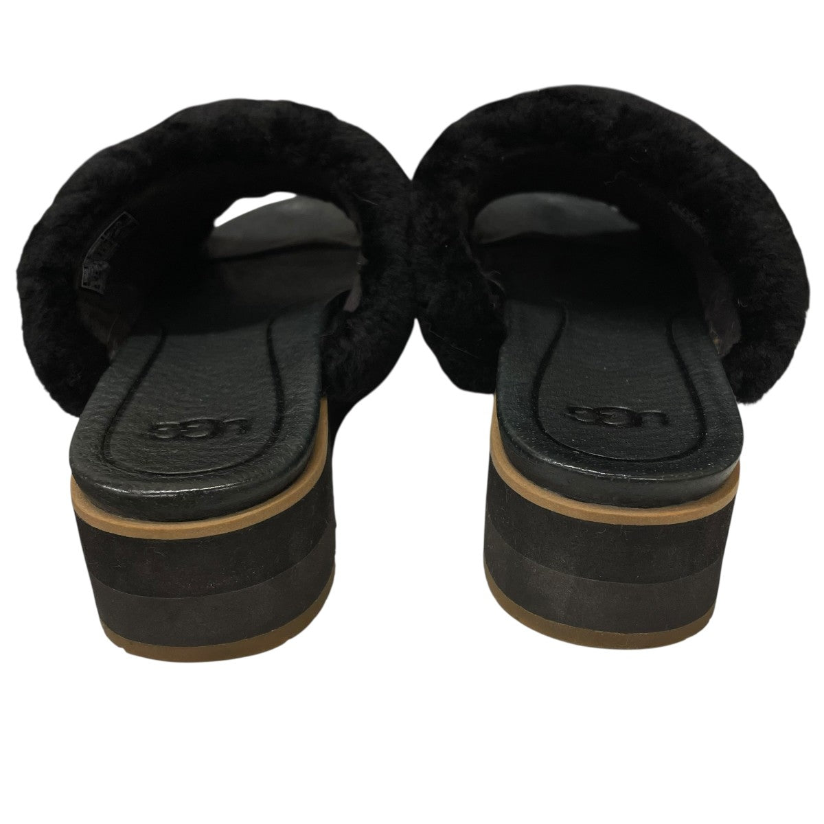 【未使用レベル】UGG 厚底　ムートンサンダル　ファーサンダル　26cm 楽天市場】ugg ファーサンダル（ブランドアグ）（サンダル