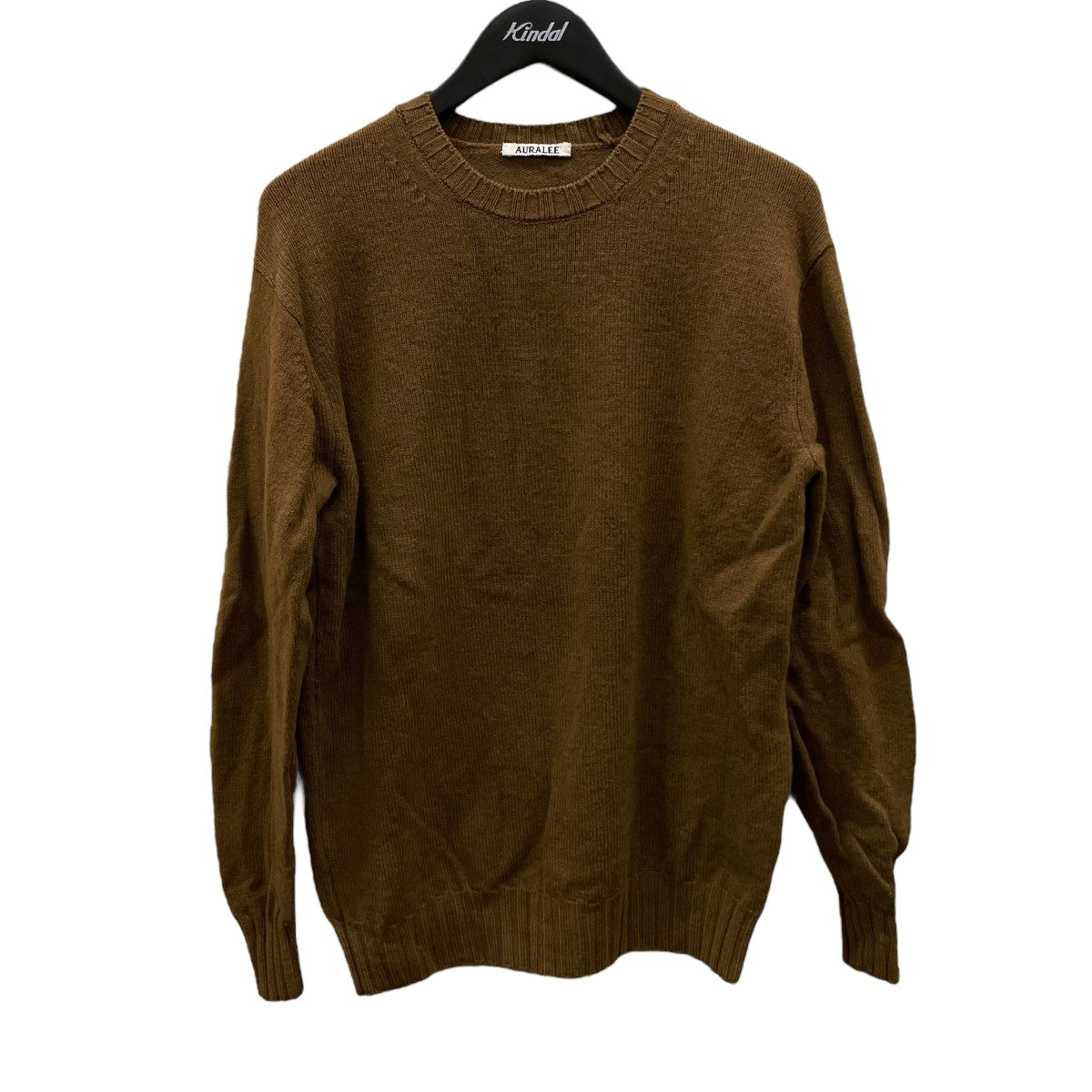 AURALEE 23AWWASHED FRENCH MERINO KNITクルーネックニットA23AP01SW 古着・中古-1枚目のアイテム画像