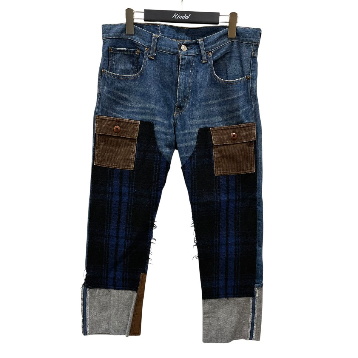新品JUNYA WATANABE MAN 25SS パッチワークデニムパンツS Junya Watanabe MAN パッチワーク ジーンズ | ブルー | FARFETCH JP