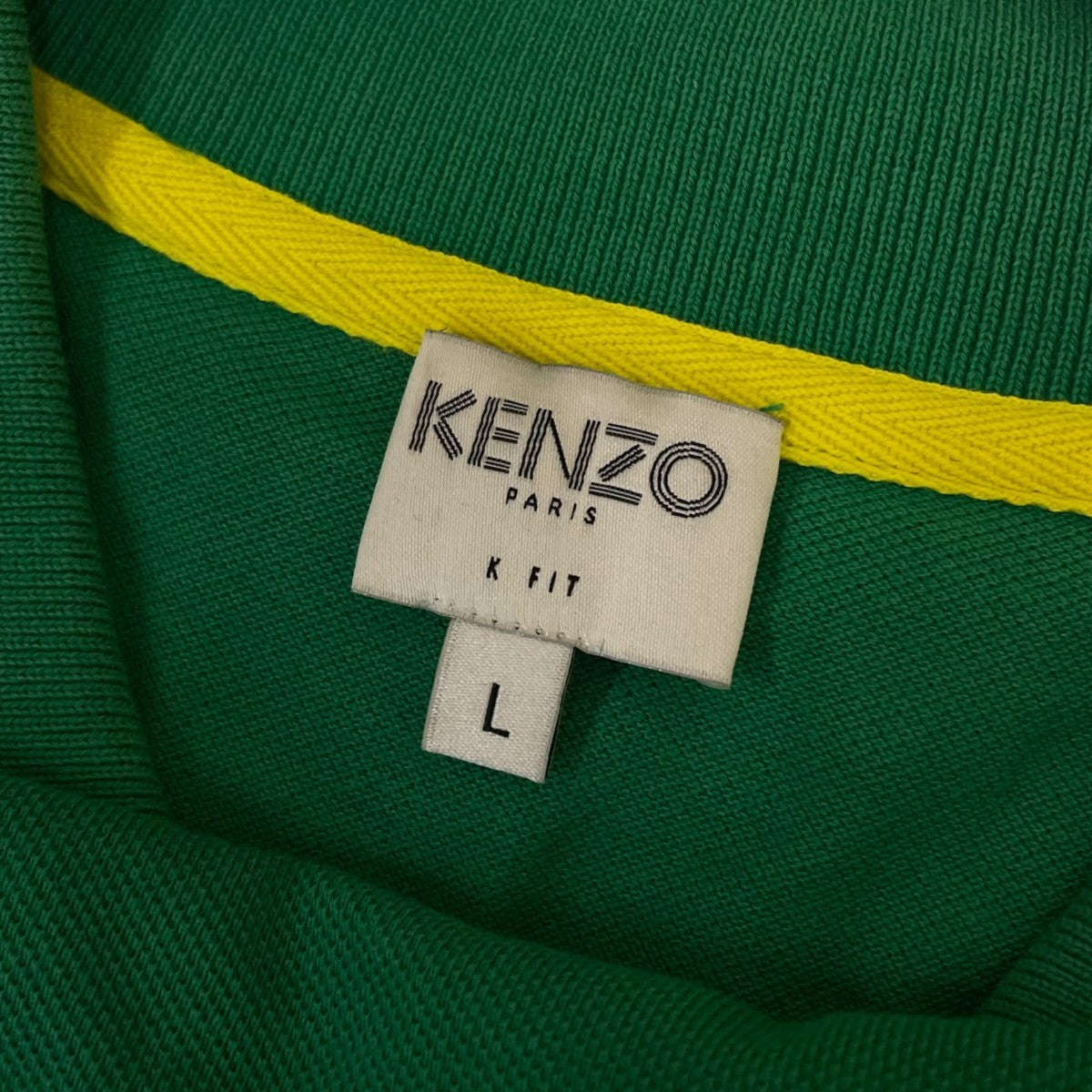 KENZO タイガー刺繍ロゴワッペン コットン 半袖ポロシャツF755PO0014BA 古着・中古-5枚目のアイテム画像
