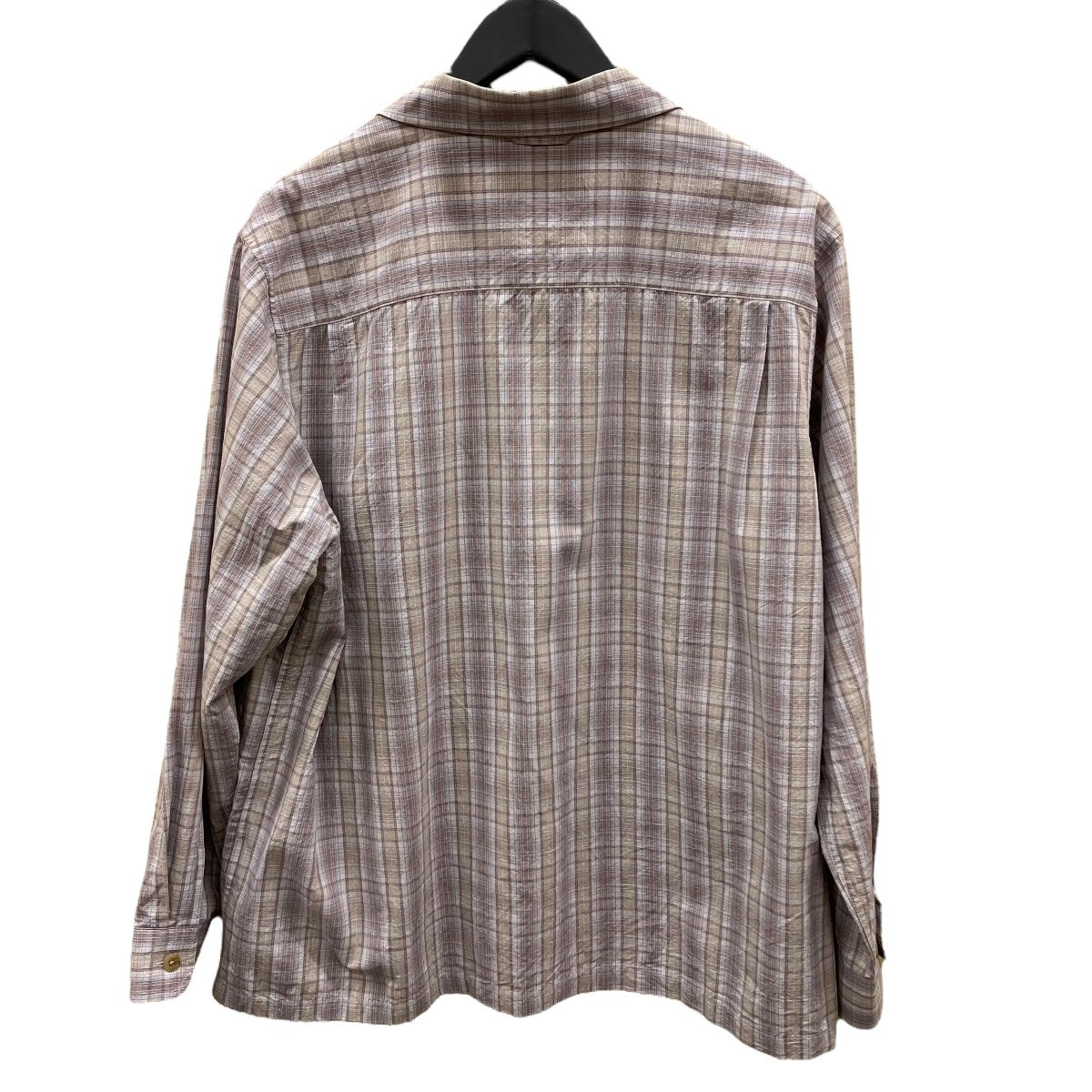LINEN MIX O C SHIRT長袖チェックシャツP09C005 SH01