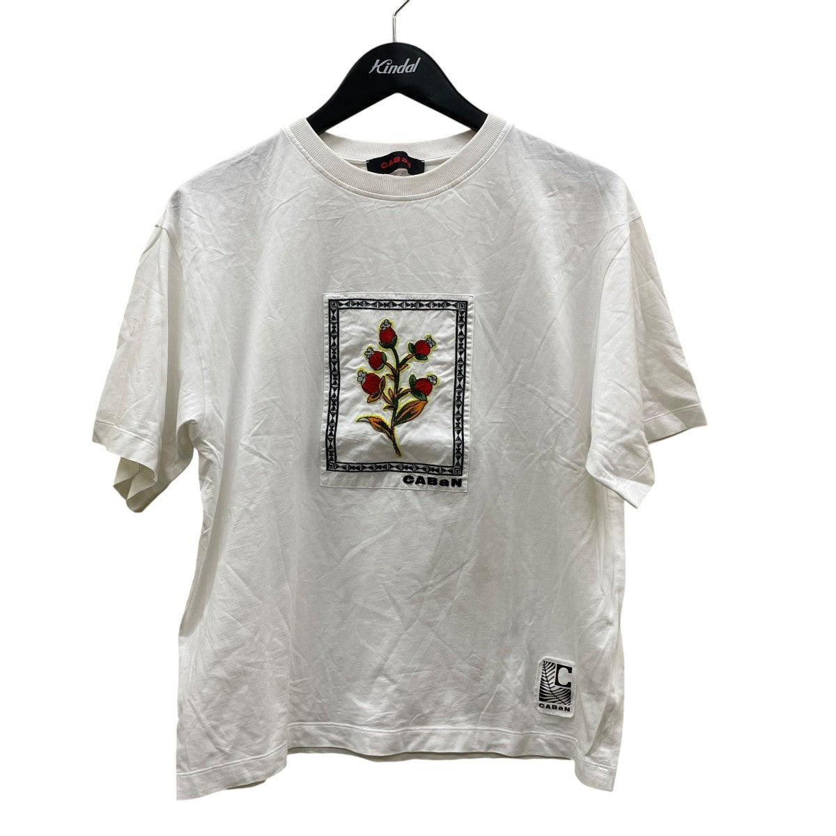 CABaN 24SSスビンコットン ビンテージフラワーエンブロイダリーTシャツ半袖Tシャツ59-03-41-03008 古着・中古-1枚目のアイテム画像