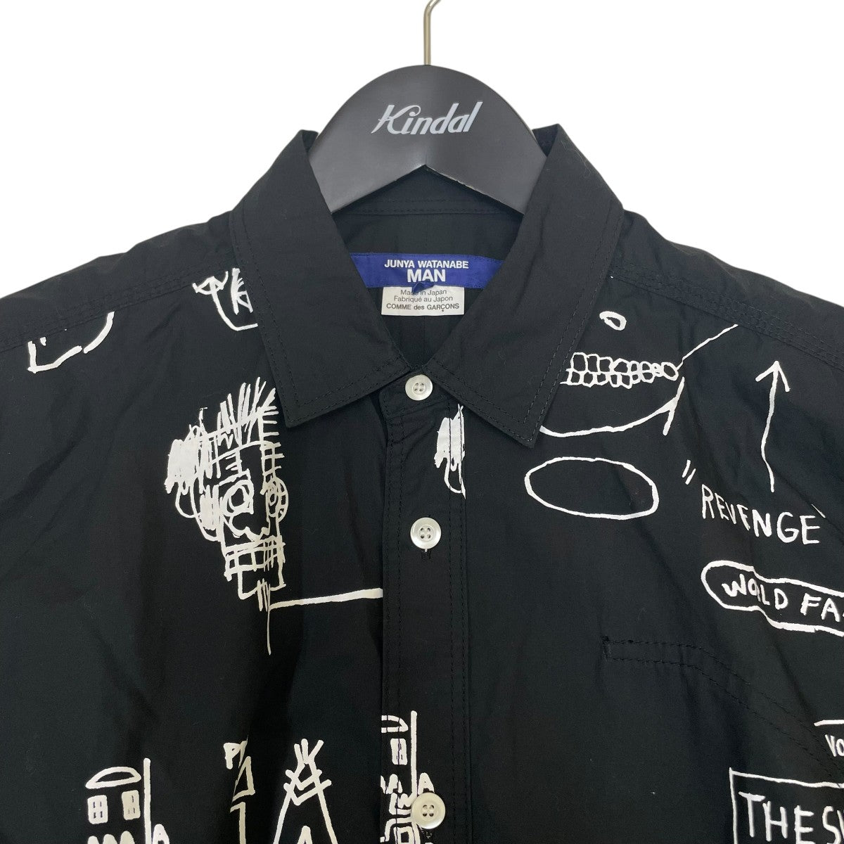 JUNYA WATANABE 半袖シャツ M ブラック JUNYA WATANABE MAN(ジュンヤワタナベマン) Short Sleeve Shirt - Jean