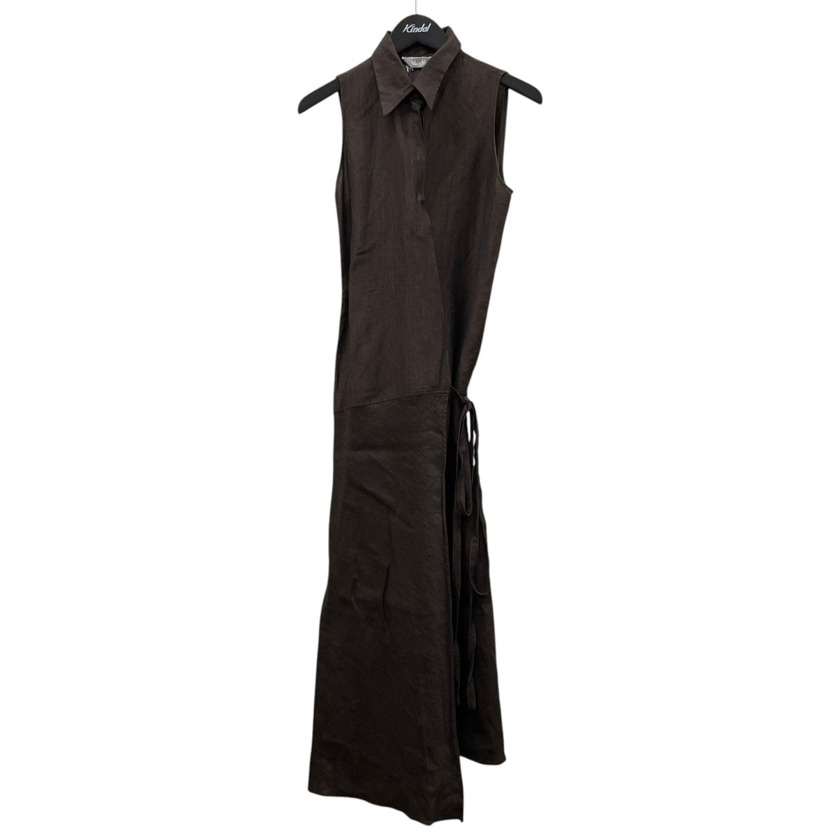 MaxMara ウエストリボン ノースリーブシャツワンピース ドレス 古着・中古-1枚目のアイテム画像