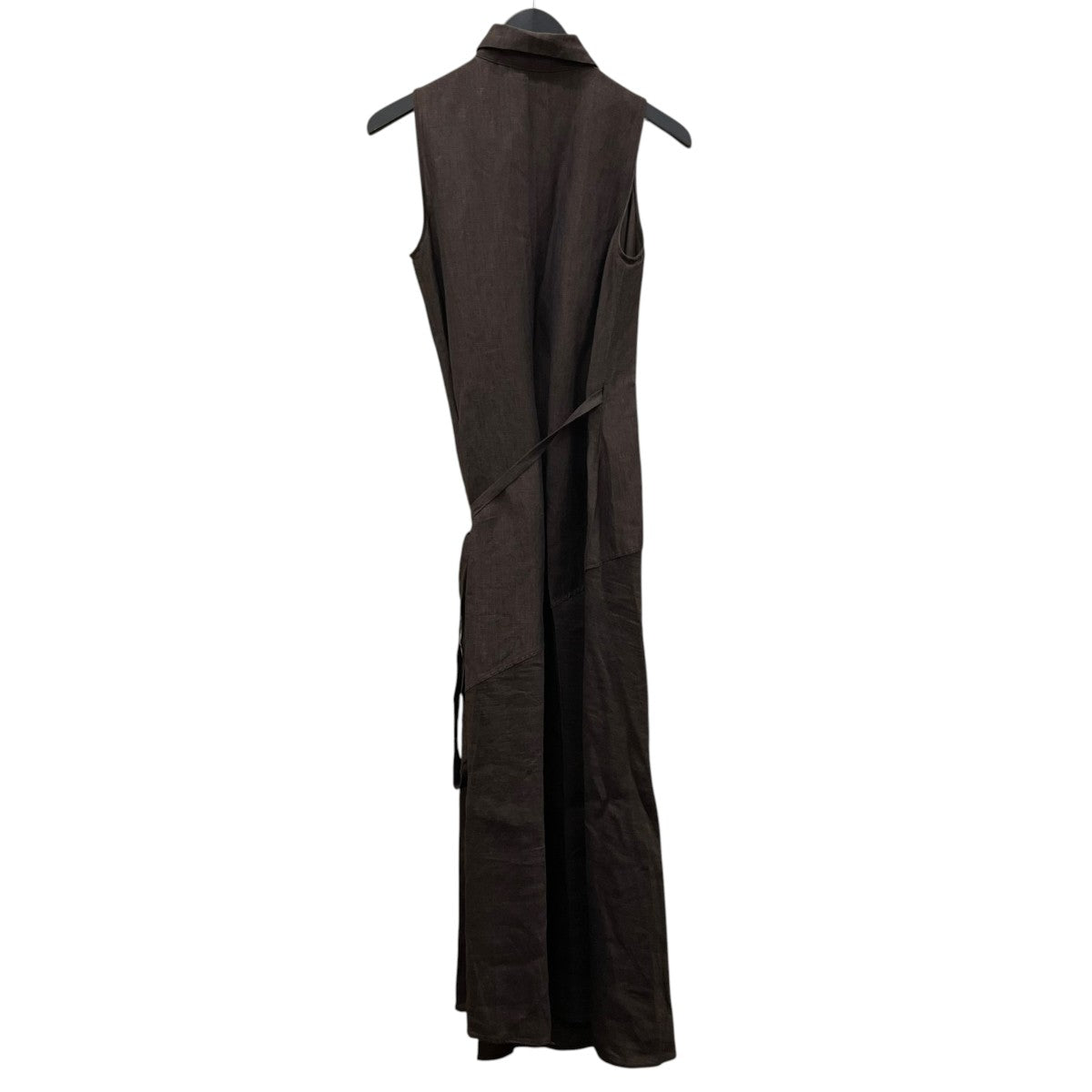 MaxMara ウエストリボン ノースリーブシャツワンピース ドレス 古着・中古-2枚目のアイテム画像