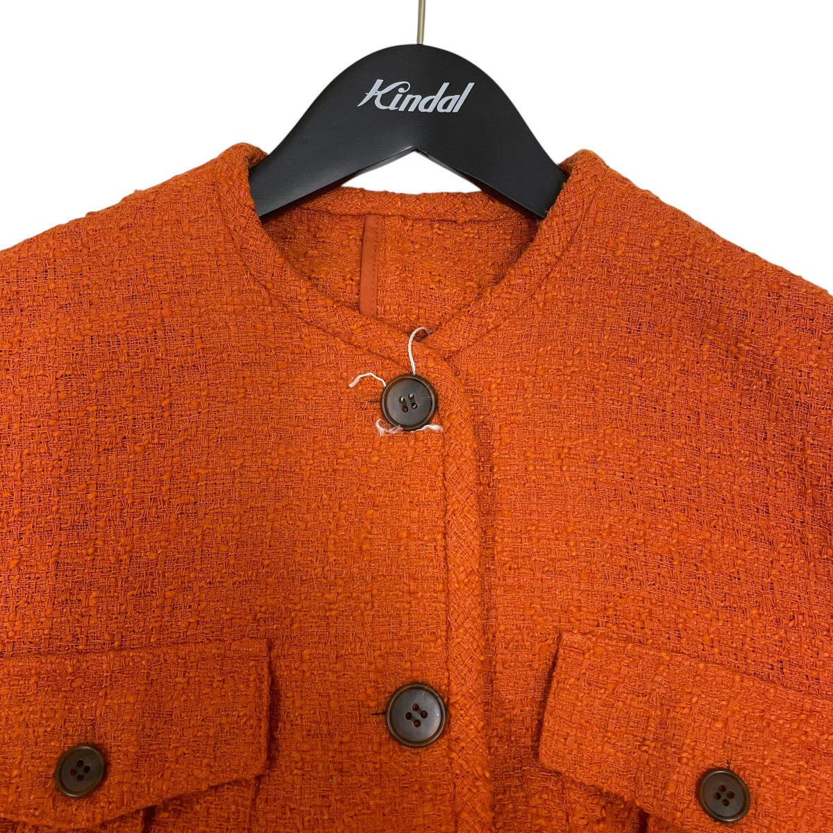 CLANE HALF SLEEVE TWEED JACKETジャケット16103-0462 古着・中古-3枚目のアイテム画像