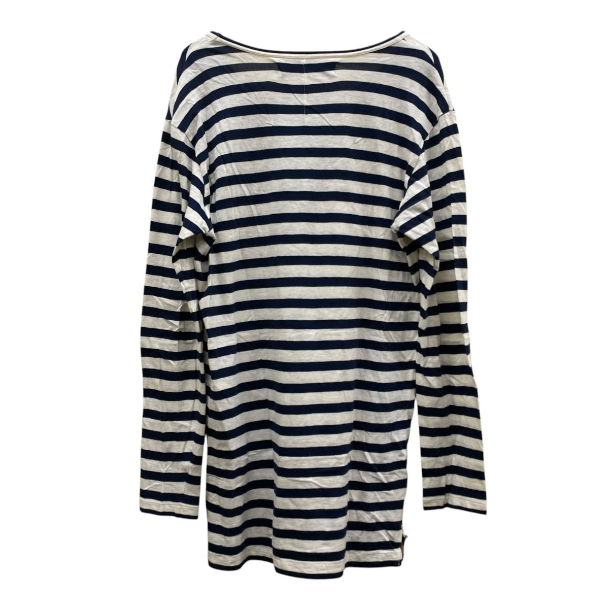 YOHJI YAMAMOTO ボーダー コットン ロングスリーブカットソー 長袖TシャツHN-T04-075 古着・中古-2枚目のアイテム画像