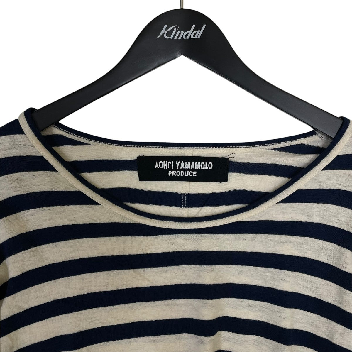 YOHJI YAMAMOTO ボーダー コットン ロングスリーブカットソー 長袖TシャツHN-T04-075 古着・中古-3枚目のアイテム画像