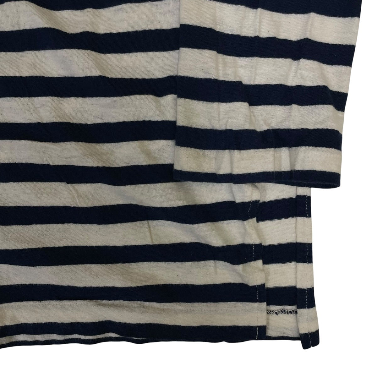 YOHJI YAMAMOTO ボーダー コットン ロングスリーブカットソー 長袖TシャツHN-T04-075 古着・中古-4枚目のアイテム画像