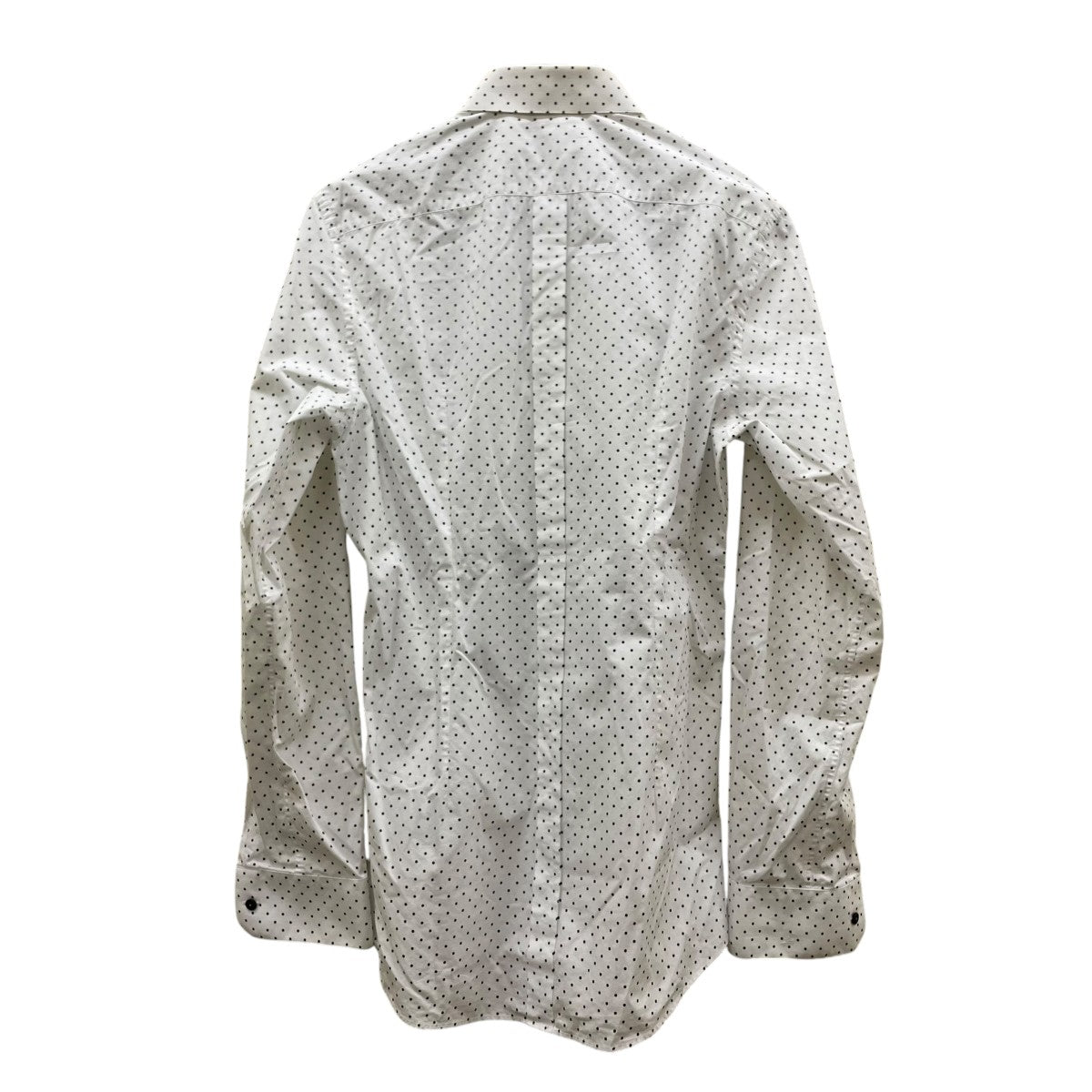 DOLCE ＆ GABBANA 切替 ドット柄 コットンシャツ 長袖シャツG5DA2T 古着・中古-2枚目のアイテム画像