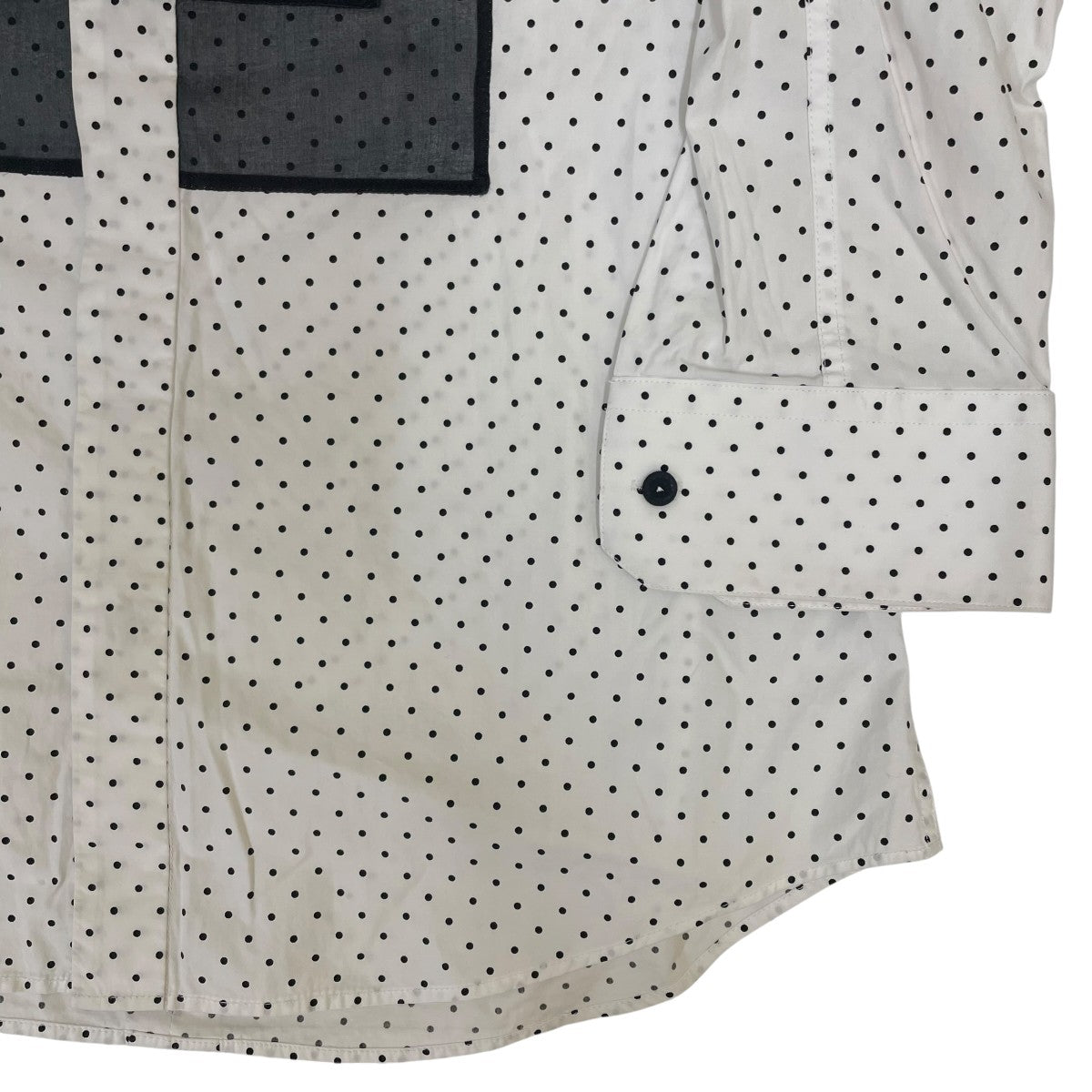DOLCE ＆ GABBANA 切替 ドット柄 コットンシャツ 長袖シャツG5DA2T 古着・中古-4枚目のアイテム画像