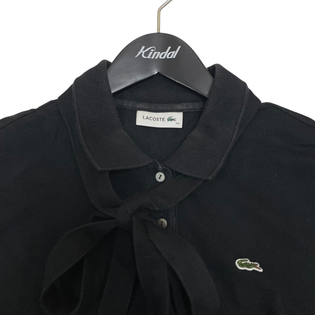 LACOSTE 鹿の子地マキシ丈ドレス半袖ワンピースEF571LJ 古着・中古-3枚目のアイテム画像