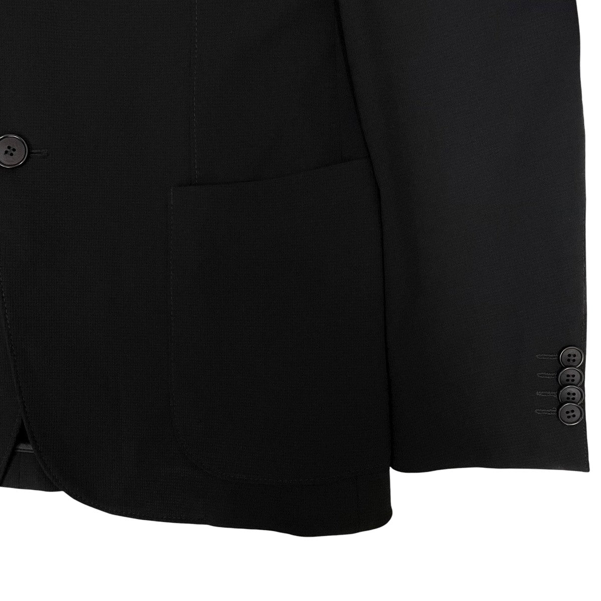 極美品 現行 ジョルジオアルマーニ アンコン テーラードジャケット 黒 GIORGIO ARMANI(ジョルジオ・アルマーニ) テーラードジャケット