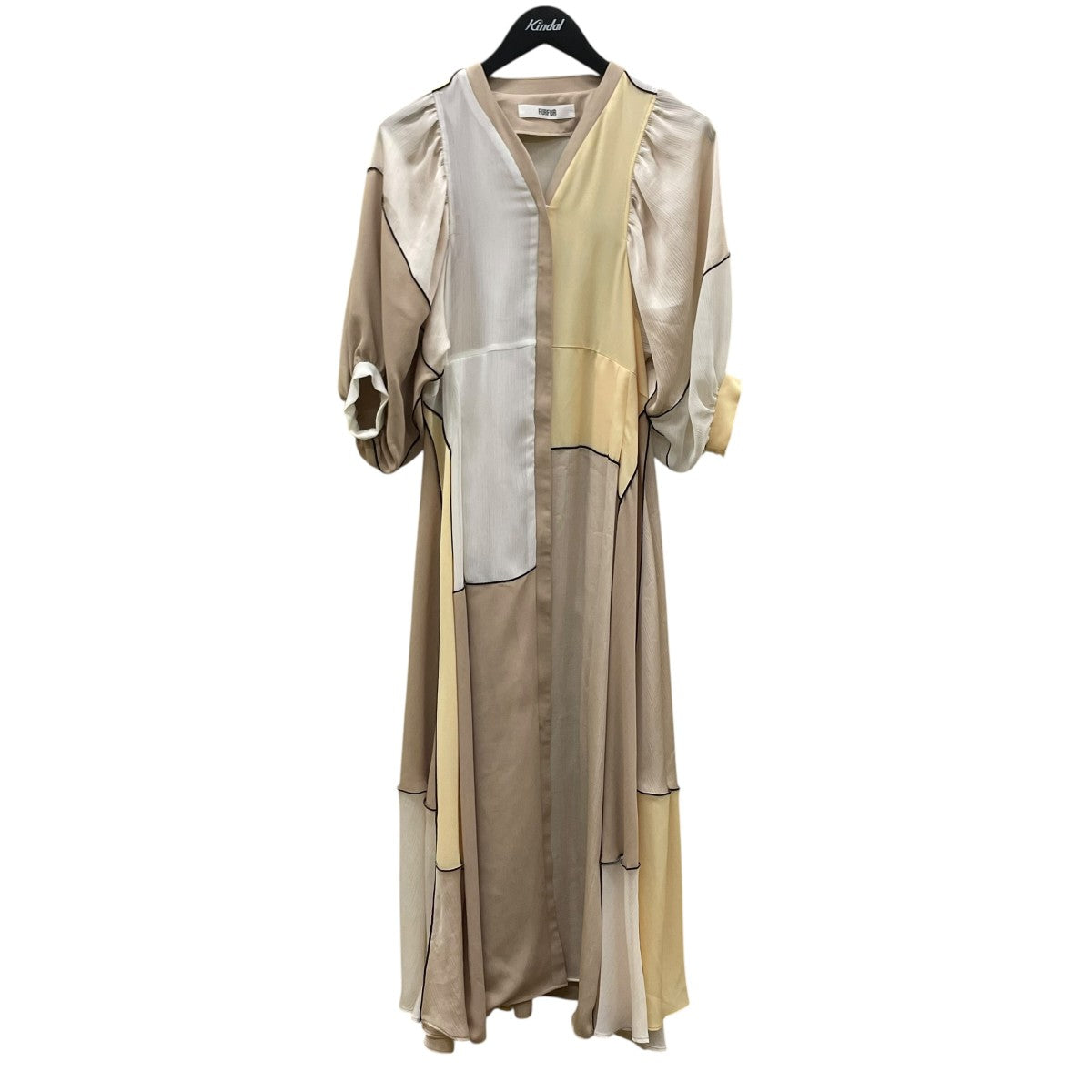 パッチワークワンピース7分袖ワンピースRWF0201074