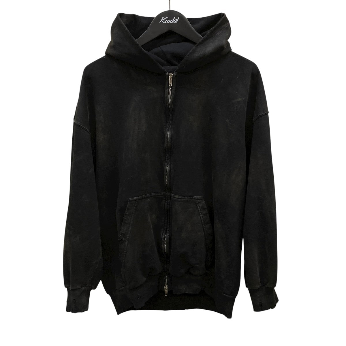 23SSZip-Up Hoodieダメージ加工ジップパーカー744454
