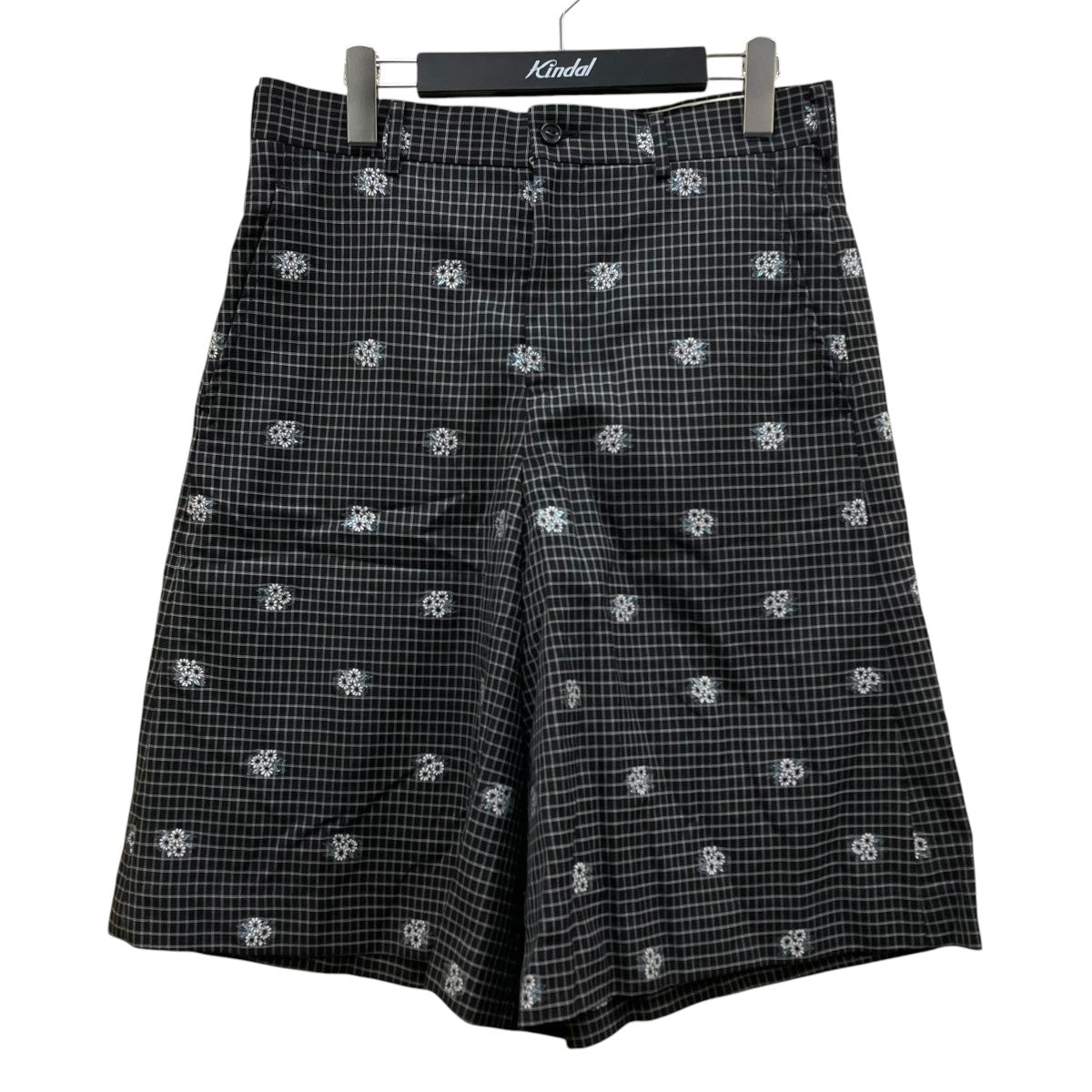 COMME des GARCONS HOMME PLUS 花柄 チェック柄 ハーフパンツ ショートパンツPO-P012 古着・中古-1枚目のアイテム画像