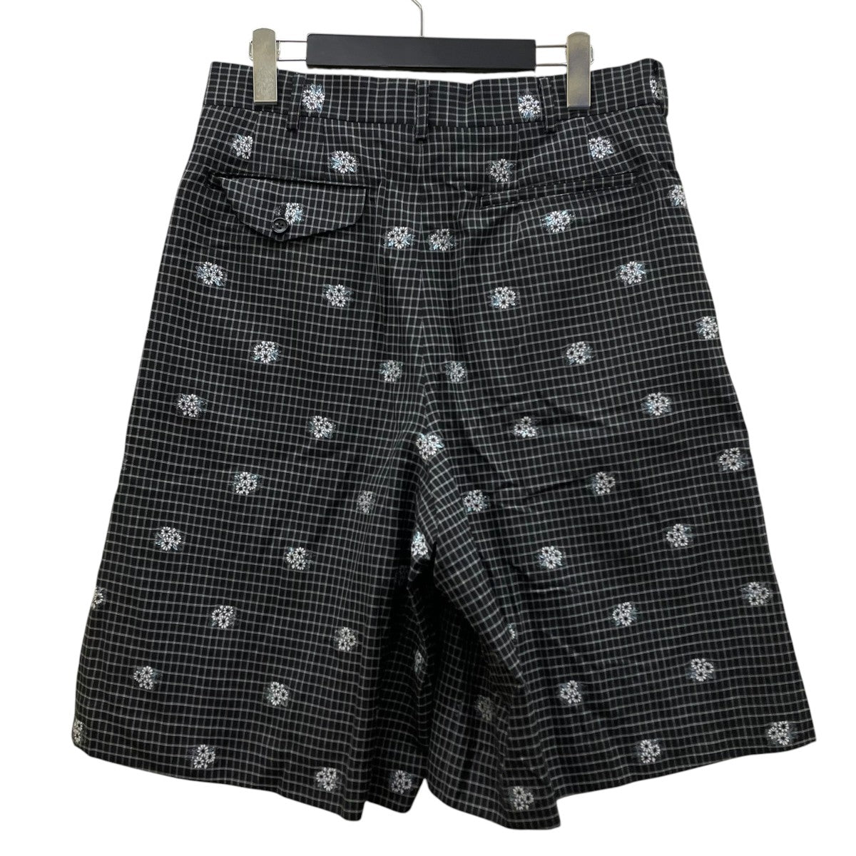 COMME des GARCONS HOMME PLUS 花柄 チェック柄 ハーフパンツ ショートパンツPO-P012 古着・中古-2枚目のアイテム画像