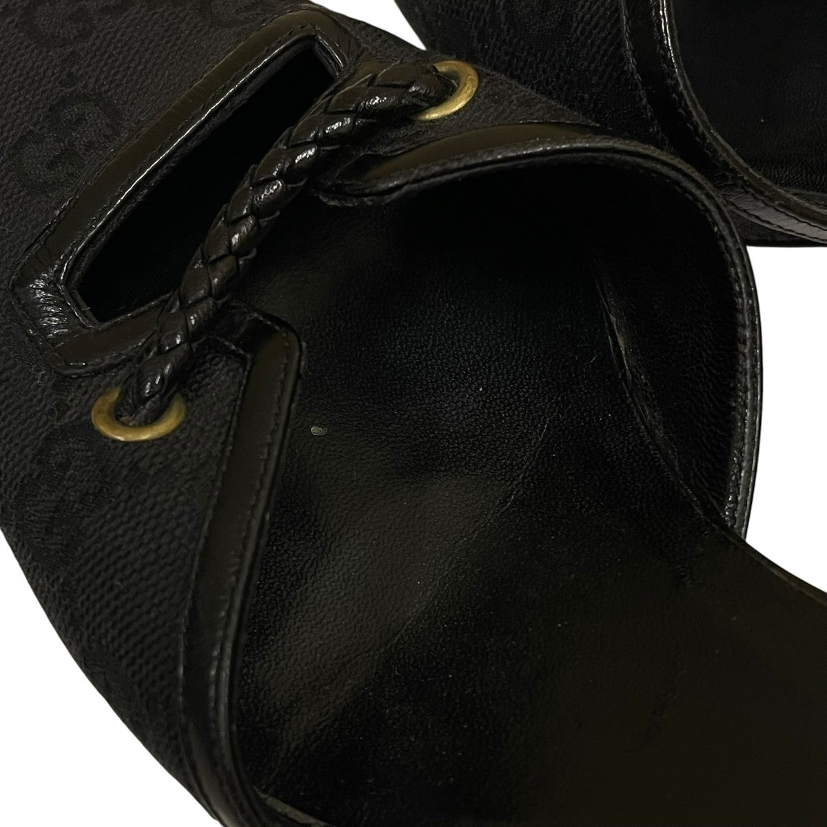 GUCCI GGモノグラム キャンバス ミュール キトゥンヒール サンダル110133 古着・中古-6枚目のアイテム画像