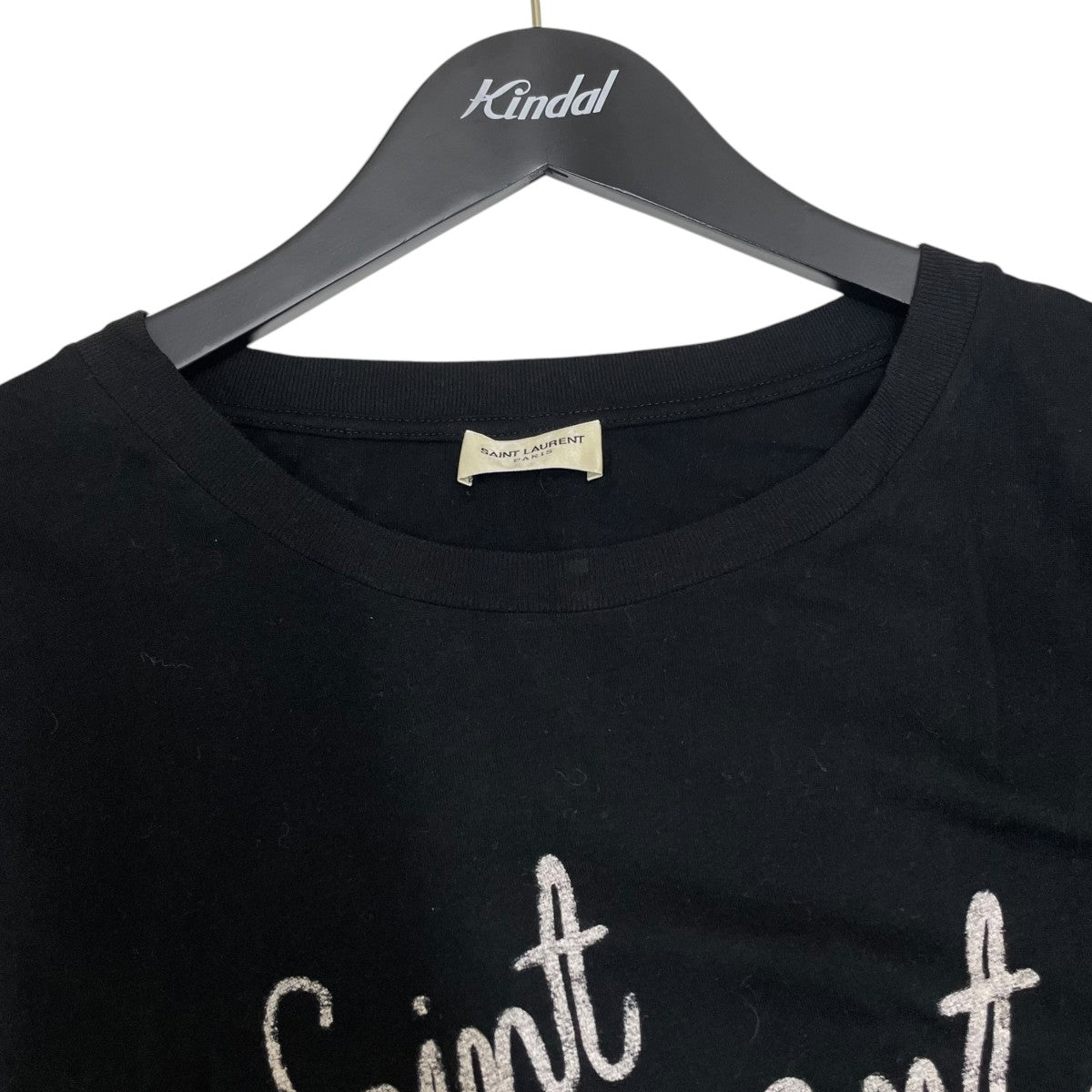 Saint Laurent Paris 17SSSMOKING KILLS TEEロゴプリント 半袖Tシャツ コットンTシャツTV63 482676 YB1HU 1004 古着・中古-3枚目のアイテム画像