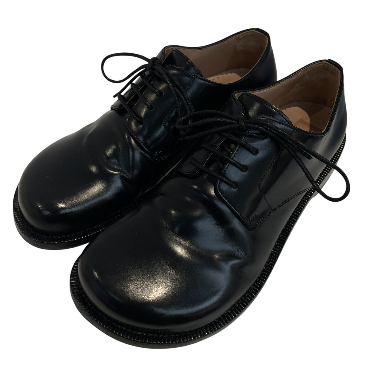 LOEWE ブラック レザーシューズ カンポダービー　ラバー　40 試着のみ LOEWE(ロエベ) カンポ ダービーシューズ ブラック サイズ 40｜【公式