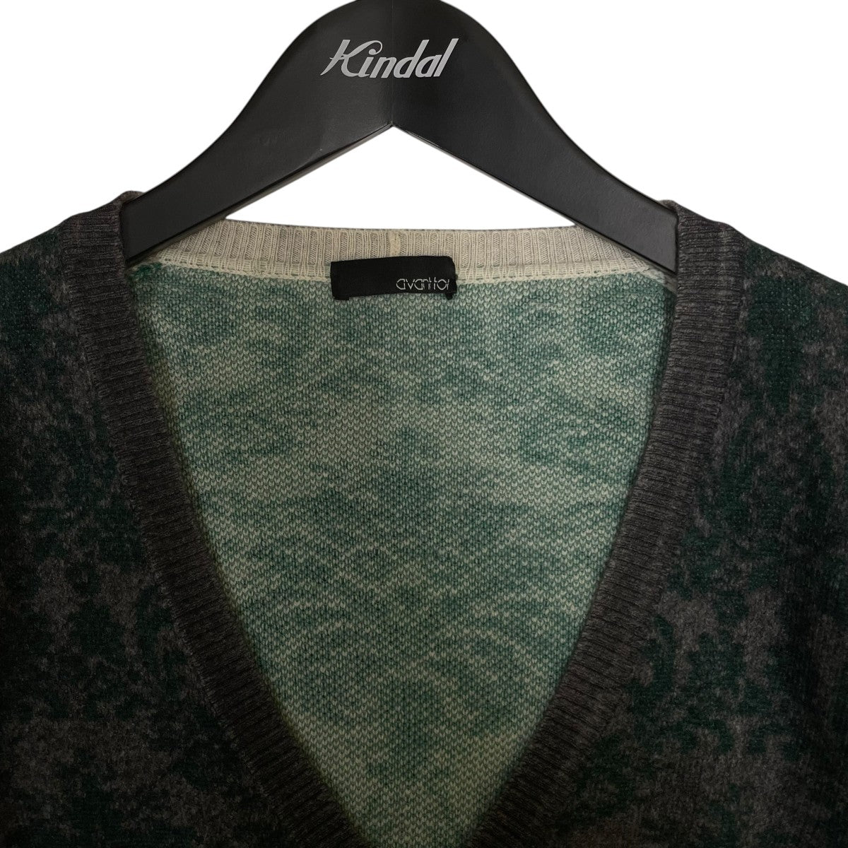 カシミヤニット総柄カーディガン