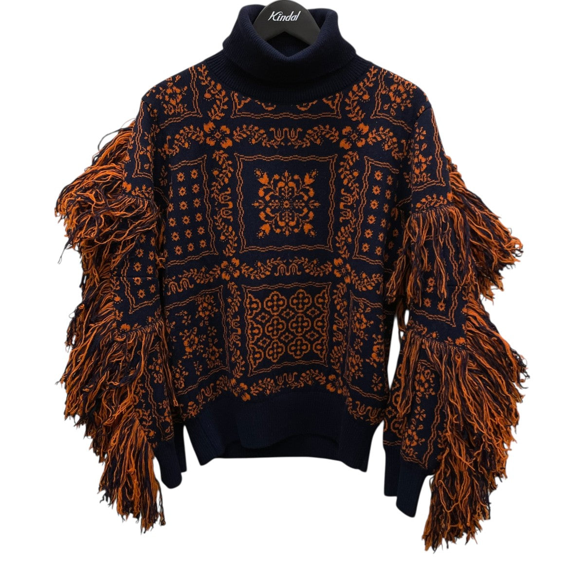 【新品未使用品】sacai ニット sacai(サカイ) 18AWペイズリーハイネックニットセーター18 03929 18