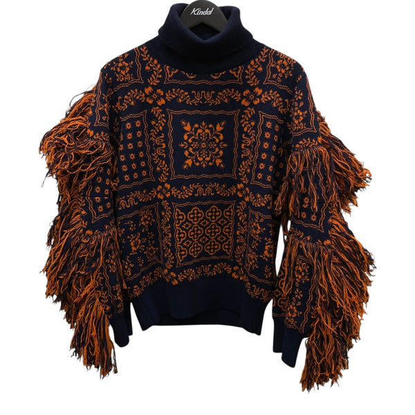 sacai(サカイ) 18AWペイズリーハイネックニットセーター18 03929 18